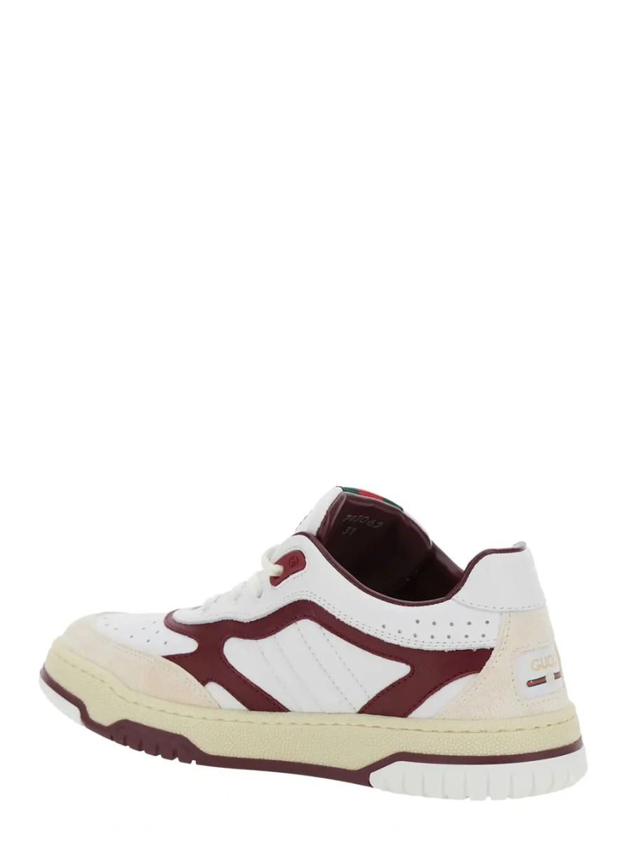 Sneakers Gucci albi din piele - Img 3