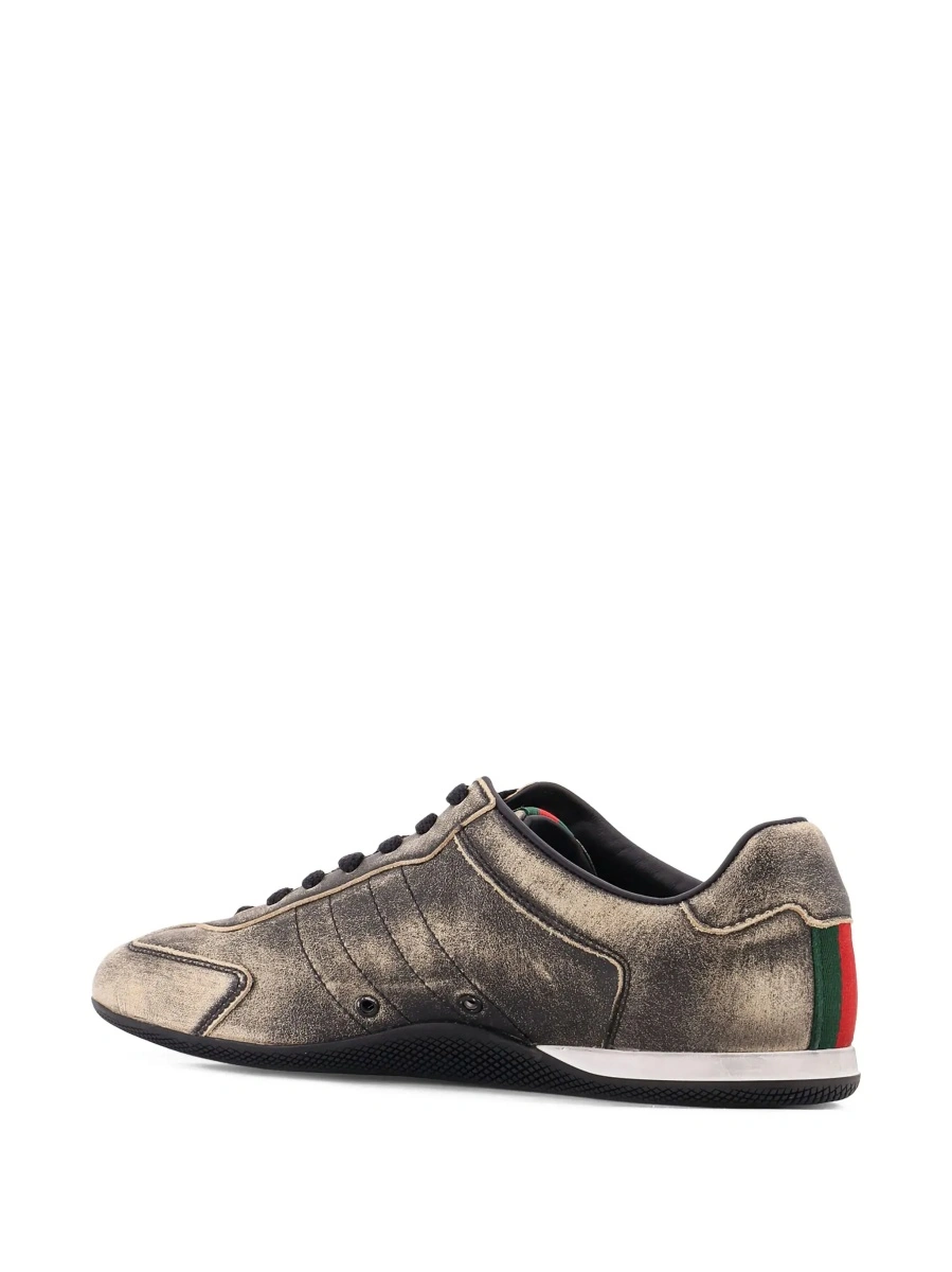Sneakers Gucci negri din piele intoarsa - Img 6