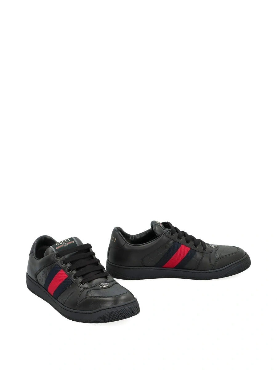 Sneakers Gucci negri din piele 'Screener' - Img 6