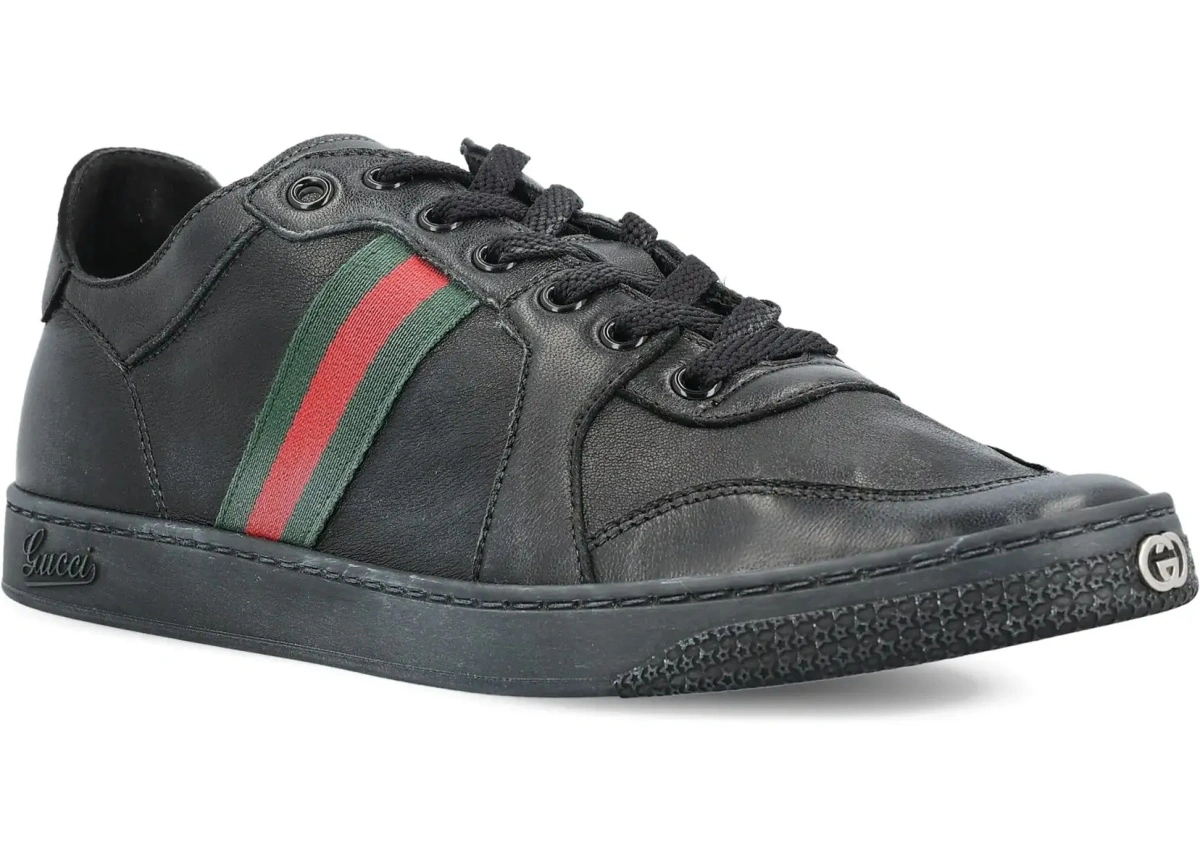 Sneakers Gucci negri din piele - Img 5