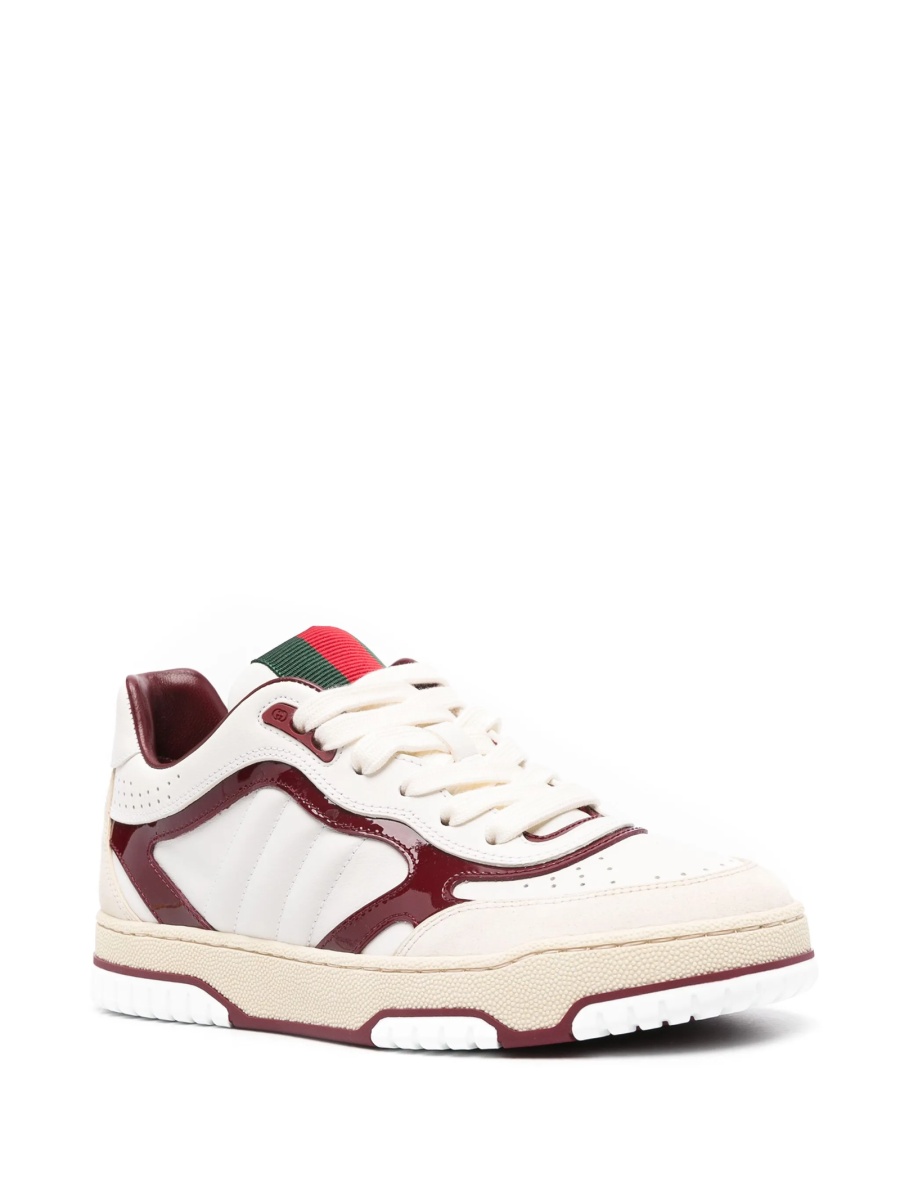 Sneakers Gucci neutri din piele - Img 2