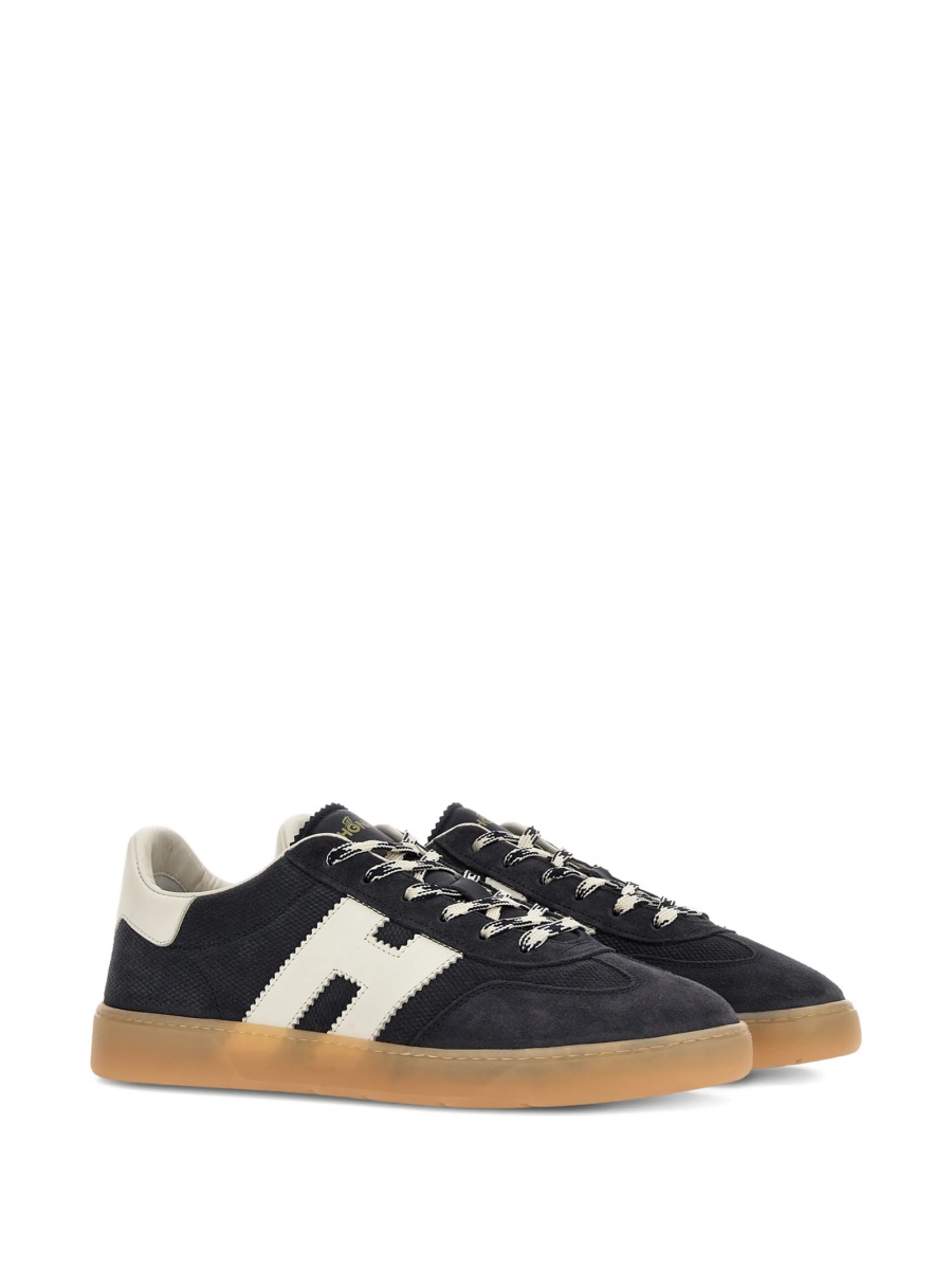Sneakers Hogan albastri din piele intoarsa si piele - Img 2