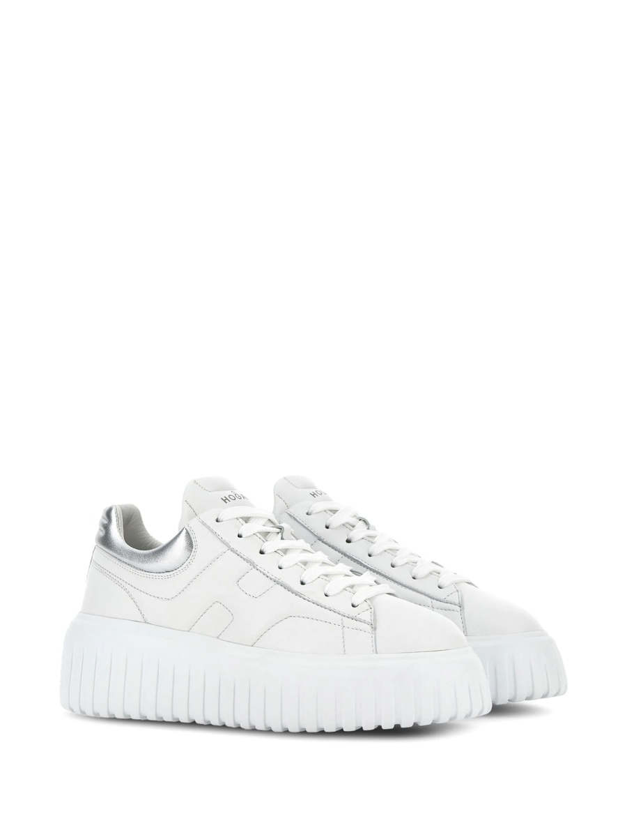 Sneakers Hogan albi din piele - Img 2