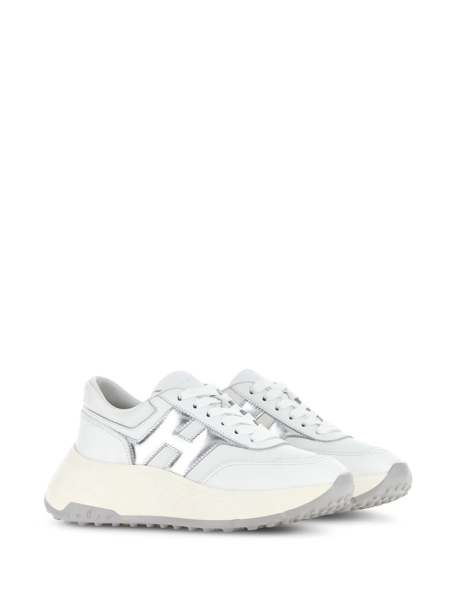 Sneakers Hogan albi din piele - Img 2