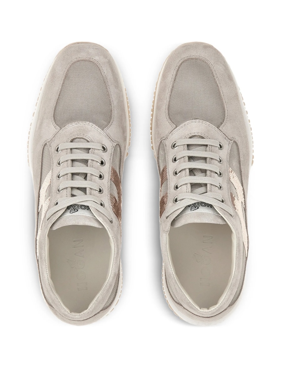 Sneakers Hogan interactive gri din piele - Img 4