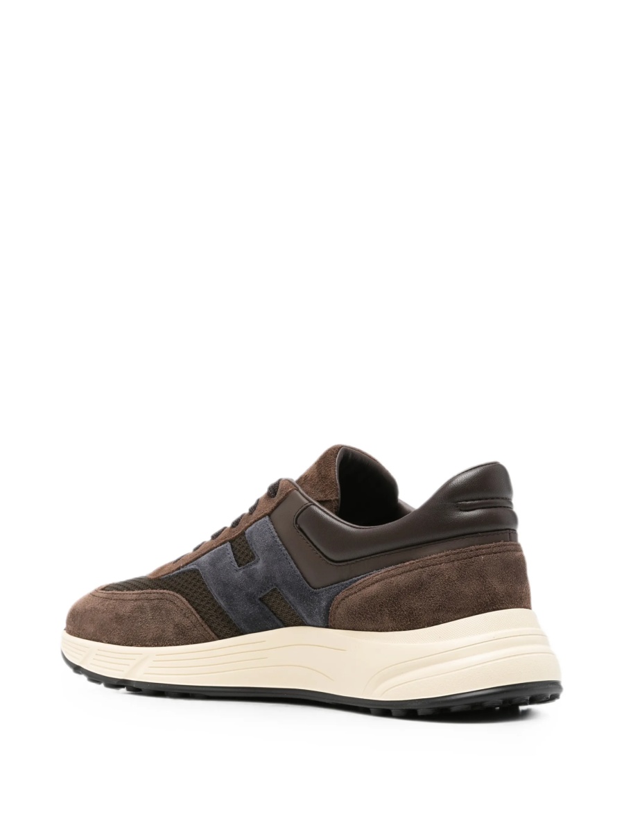 Sneakers Hogan maro din material textil si piele - Img 3