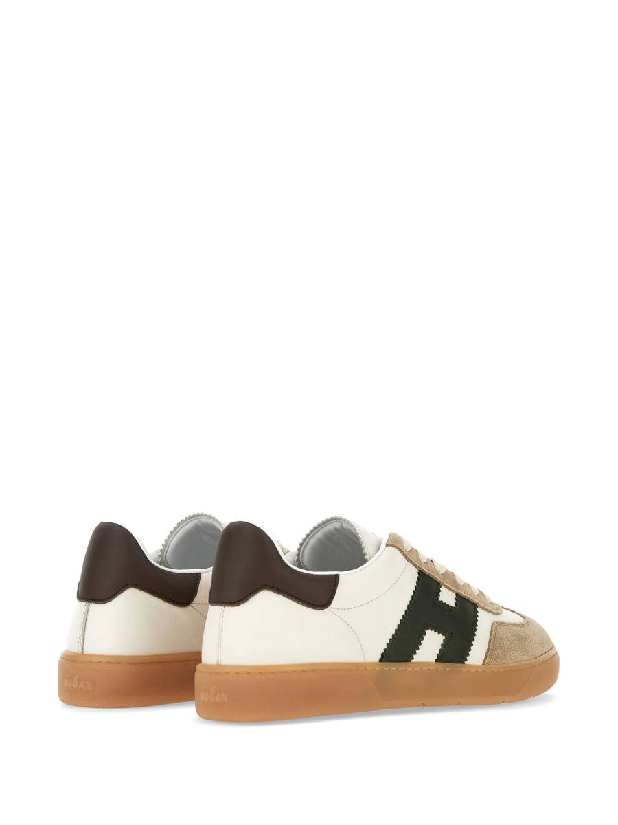Sneakers Hogan neutri din piele intoarsa si piele - Img 3