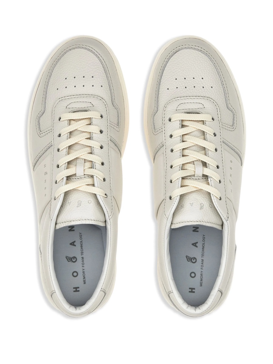 Sneakers Hogan neutri din piele - Img 5
