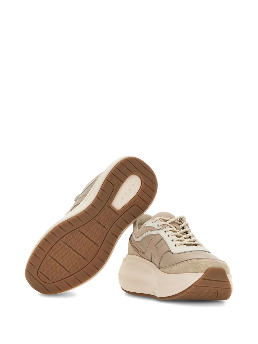Sneakers Hogan neutri din piele - Img 4