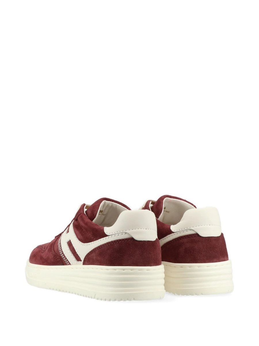 Sneakers Hogan rosii din piele intoarsa - Img 4
