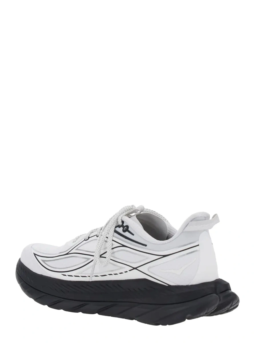 Sneakers Hoka One One albi din material textil - Img 3