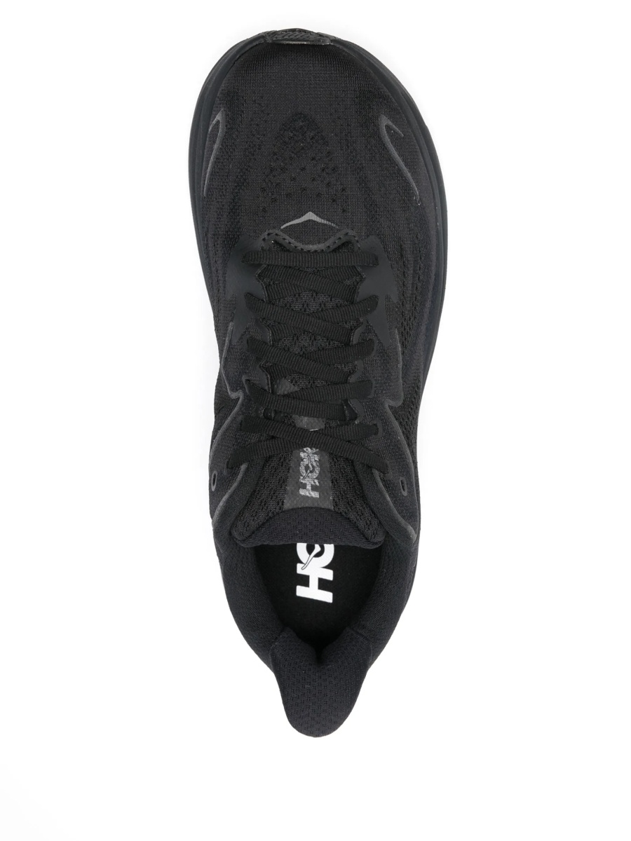 Sneakers Hoka One One negri din material textil - Img 4