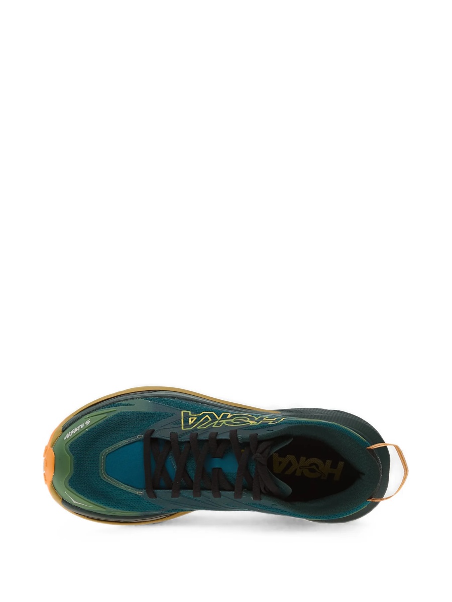Sneakers Hoka One One verzi din material textil si fibre - Img 4