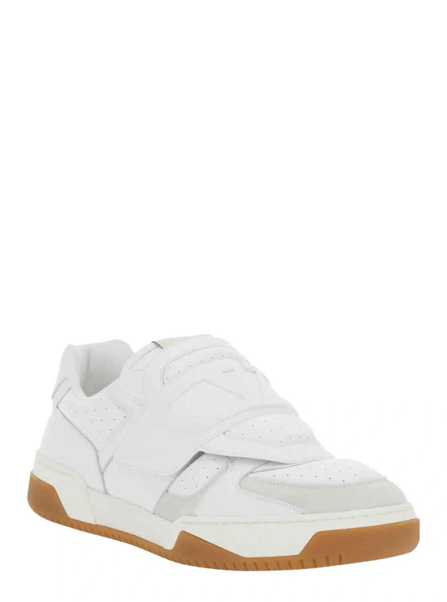 Sneakers 'Joie de Jouer' White Low Top Sneakers with Perforated Details and Maxi VLogo on the Front in Leather Man - Img 2