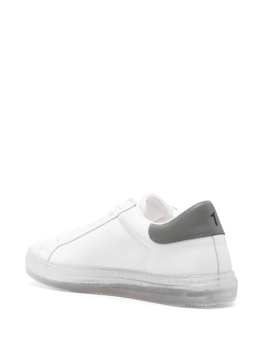 Sneakers KITON albi din piele - Img 3