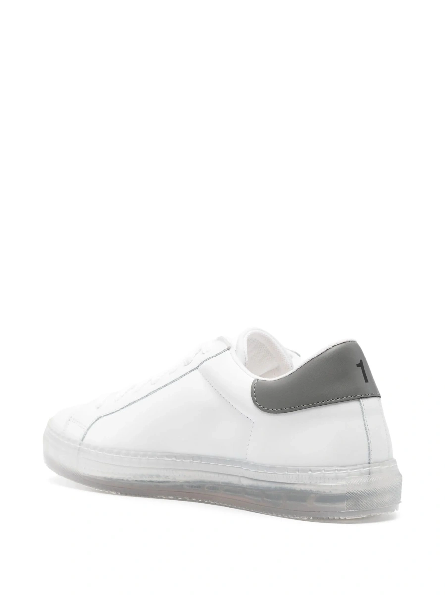 Sneakers KITON albi din piele - Img 3
