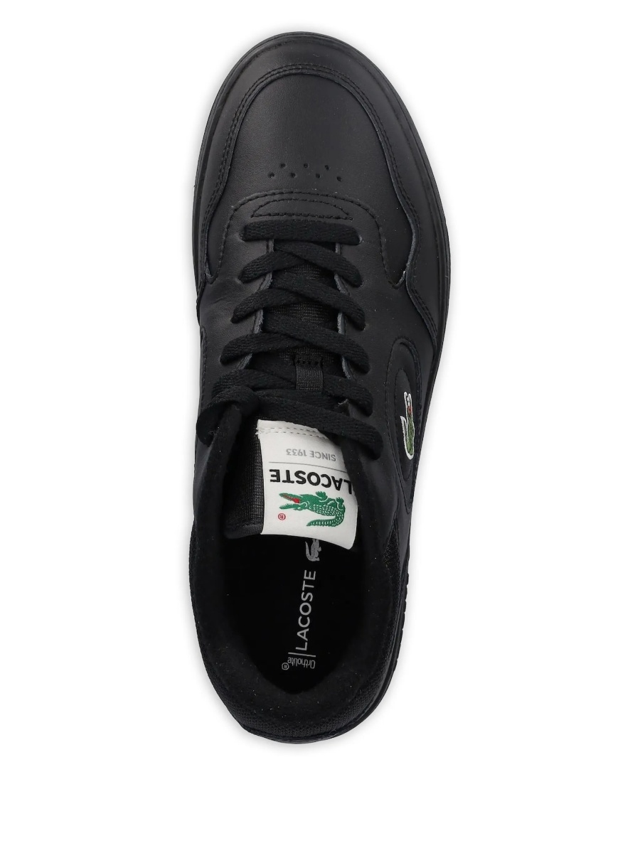 Sneakers Lacoste negri din piele si polyester - Img 3