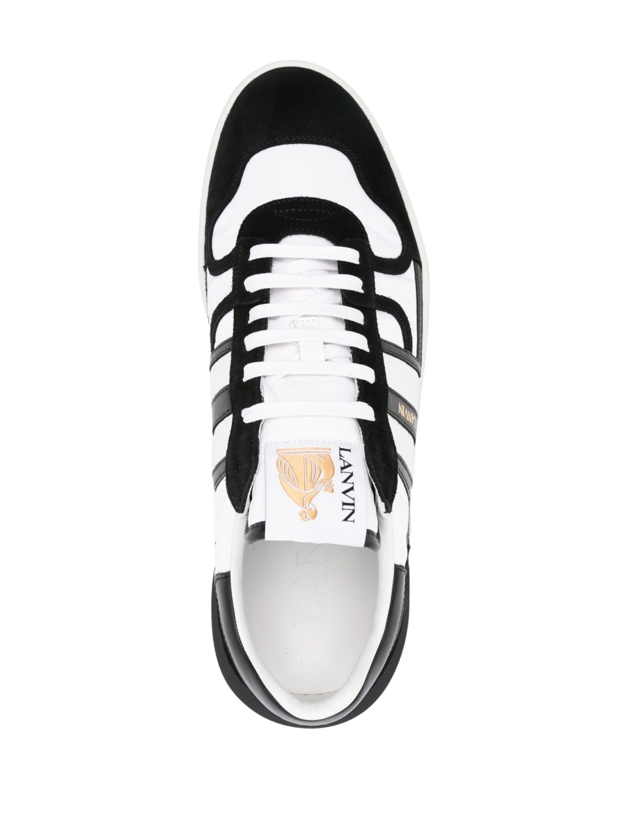 Sneakers Lanvin negri din piele si material textil - Img 4