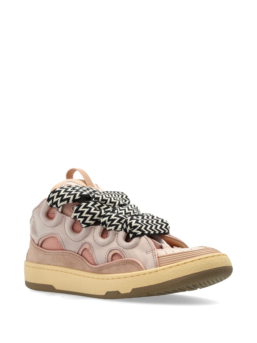 Sneakers Lanvin roz din polyester si piele - Img 2