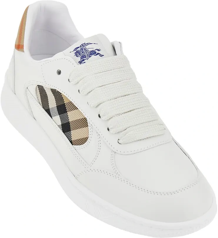 Sneakers Leather and Check fabric 'Terrace' sneakers - Img 2