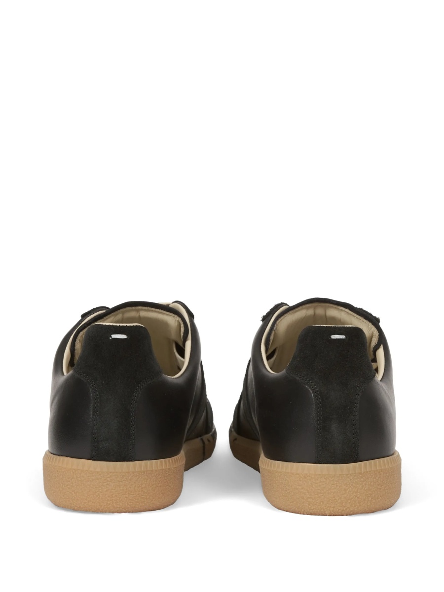 Sneakers Maison Margiela replica negri din piele intoarsa si piele - Img 3