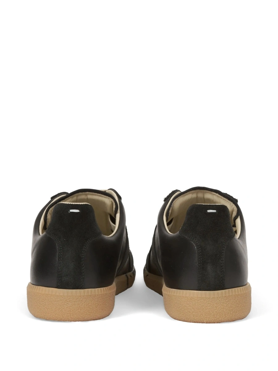 Sneakers Maison Margiela replica negri din piele intoarsa si piele - Img 3