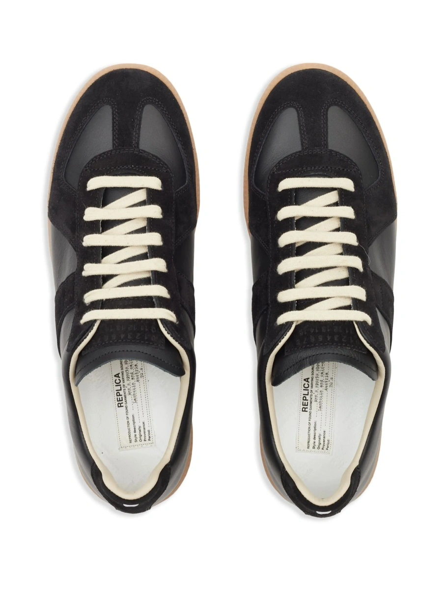Sneakers Maison Margiela replica negri din piele - Img 4