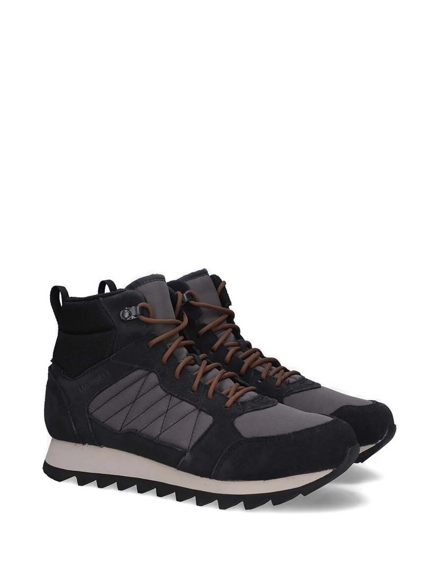 Sneakers Merrell negri din piele intoarsa si material textil - Img 2