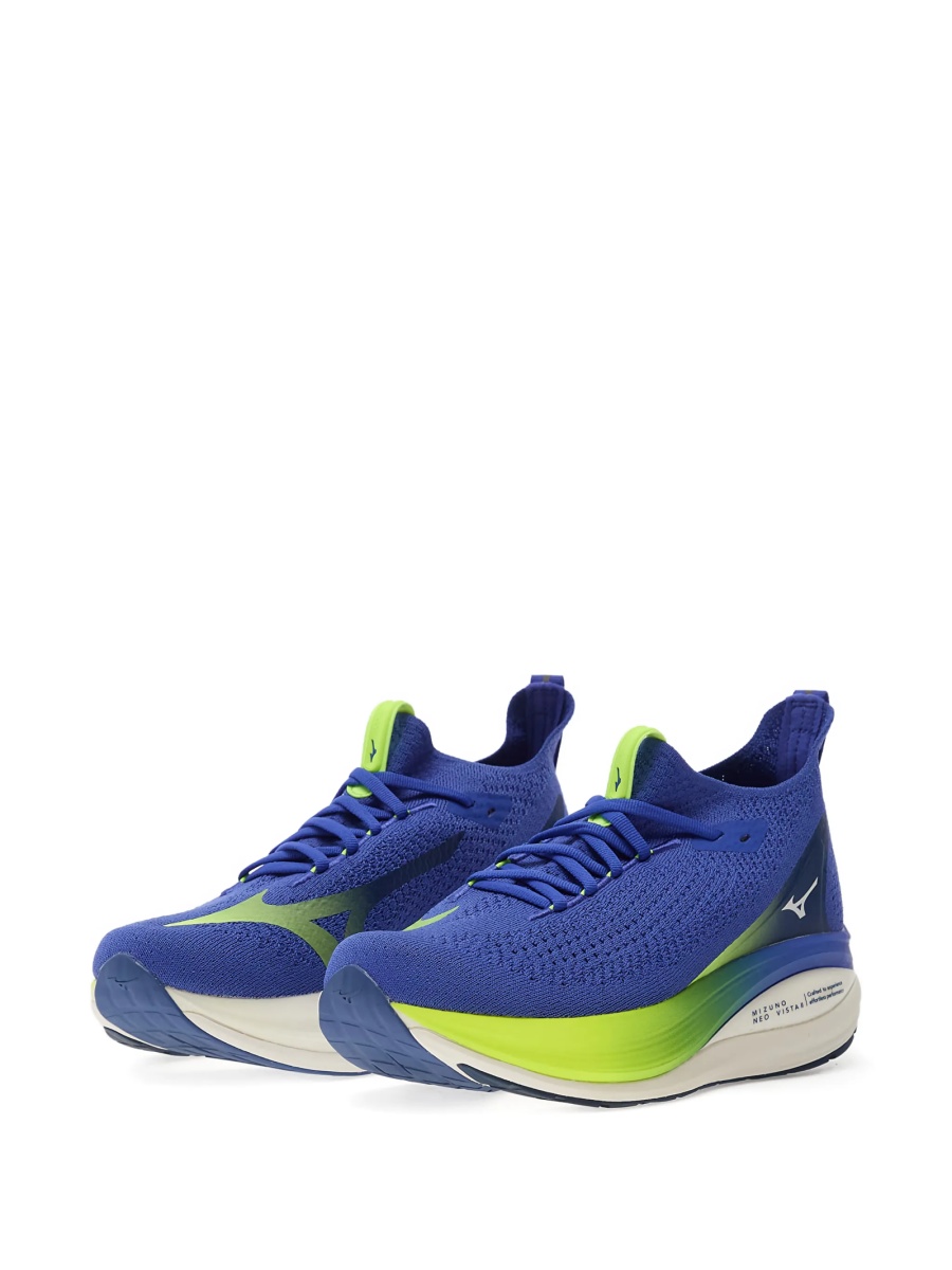 Sneakers Mizuno albastri din material textil si poliuretan - Img 2