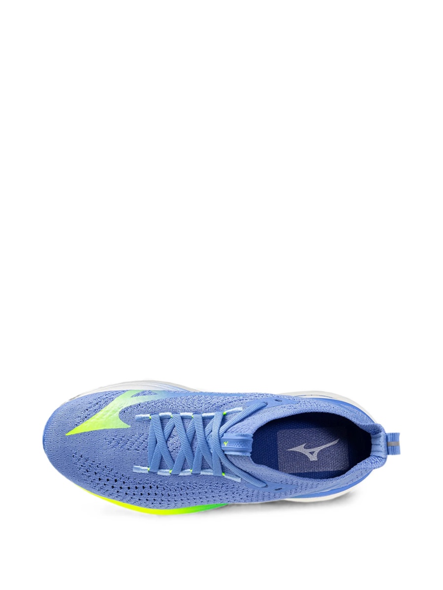 Sneakers Mizuno albastri din material textil - Img 3