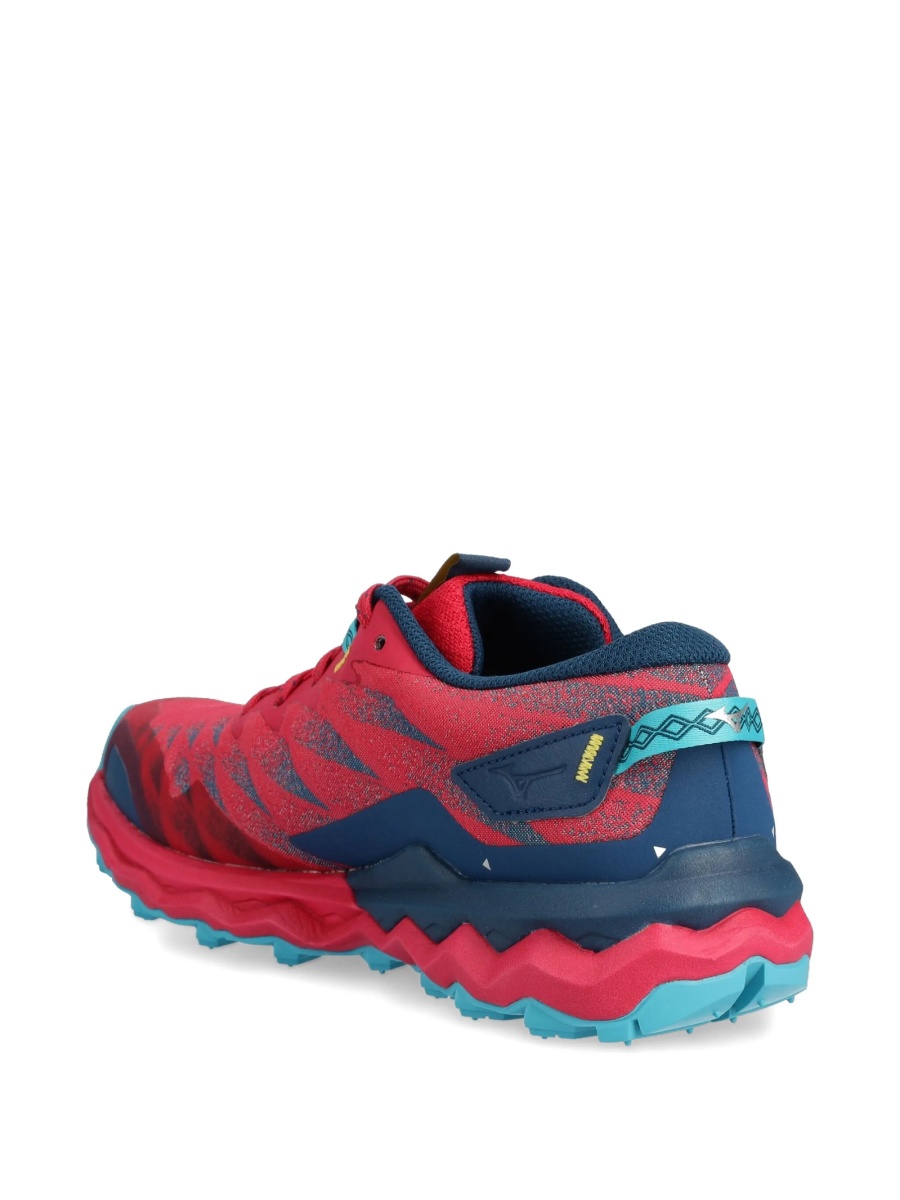 Sneakers Mizuno rosii din material textil - Img 3