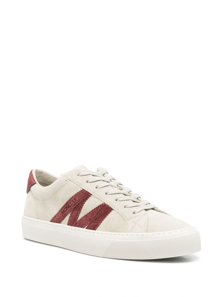 Sneakers Moncler albi din piele - Img 5