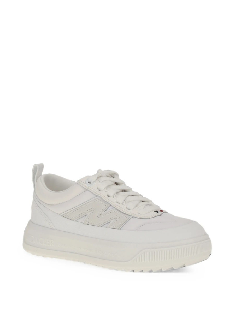 Sneakers Moncler albi din poliamida si piele - Img 3