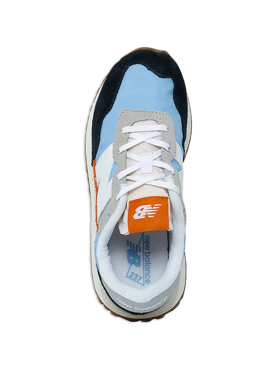 Sneakers New Balance albastri din material textil si piele intoarsa - Img 4