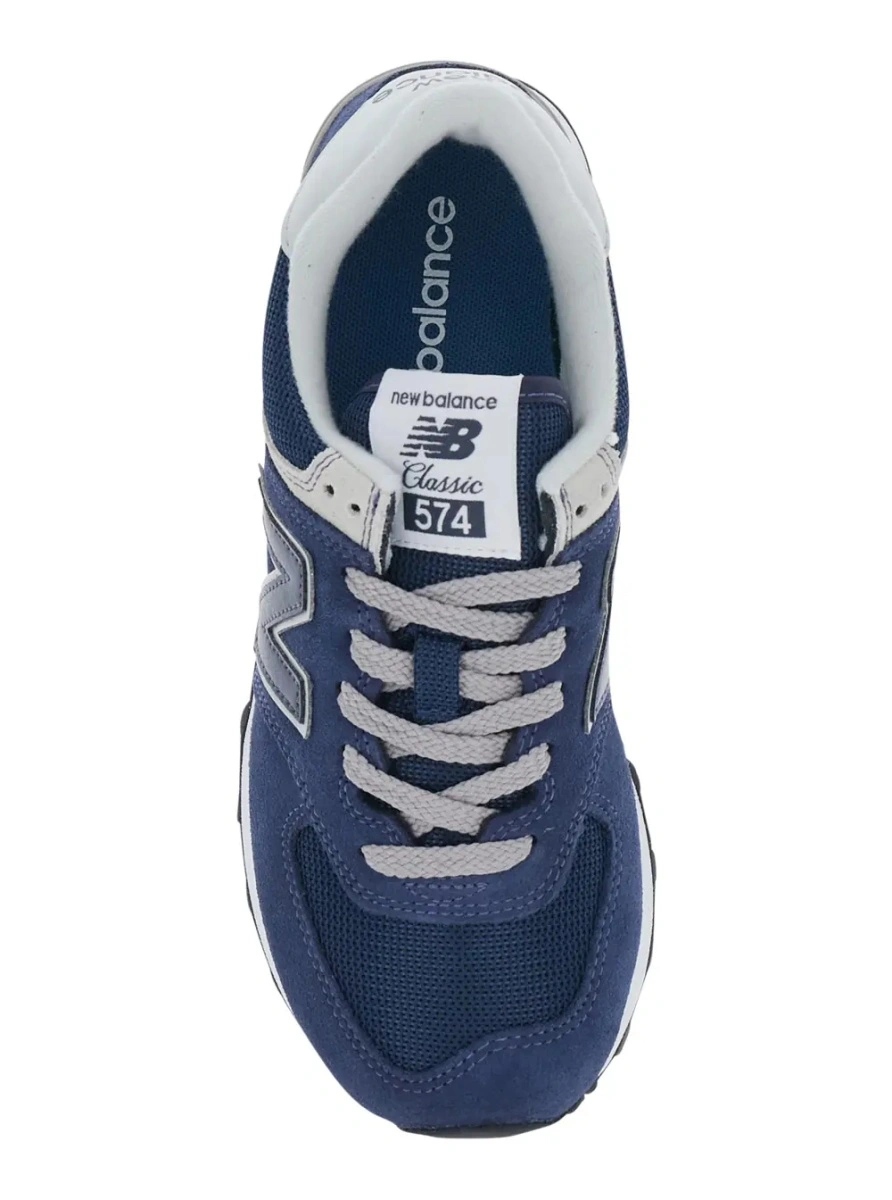 Sneakers New Balance albastri din piele si material textil - Img 4