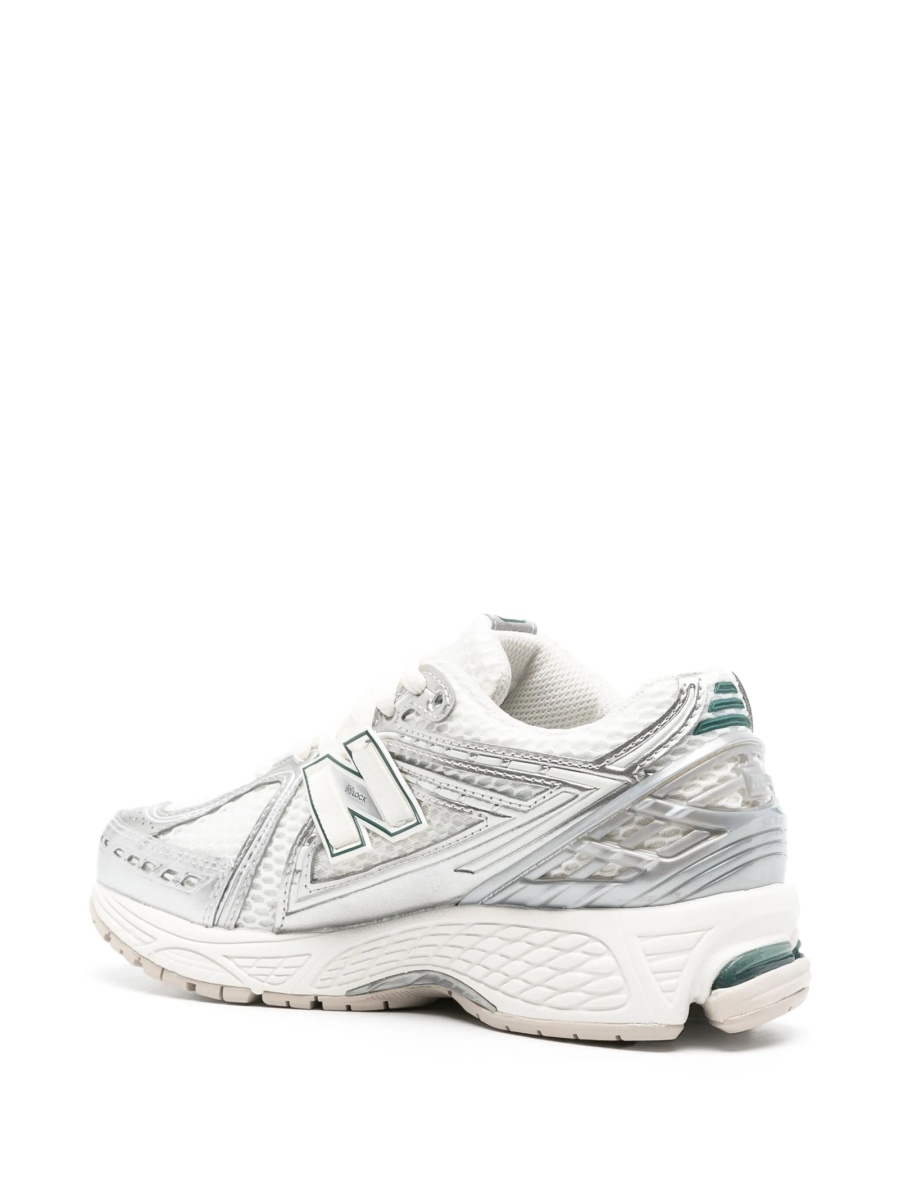 Sneakers New Balance argintii din material textil si piele - Img 3