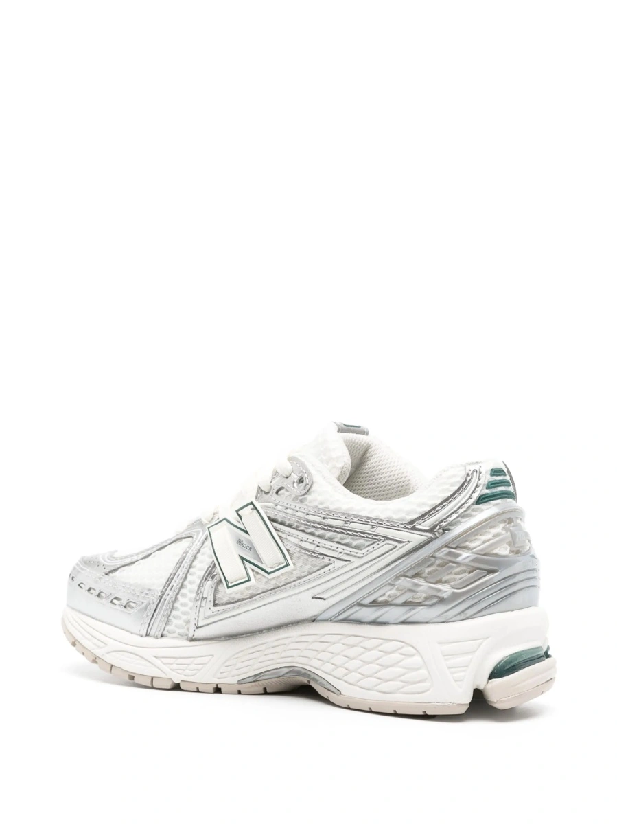 Sneakers New Balance argintii din material textil si piele - Img 3