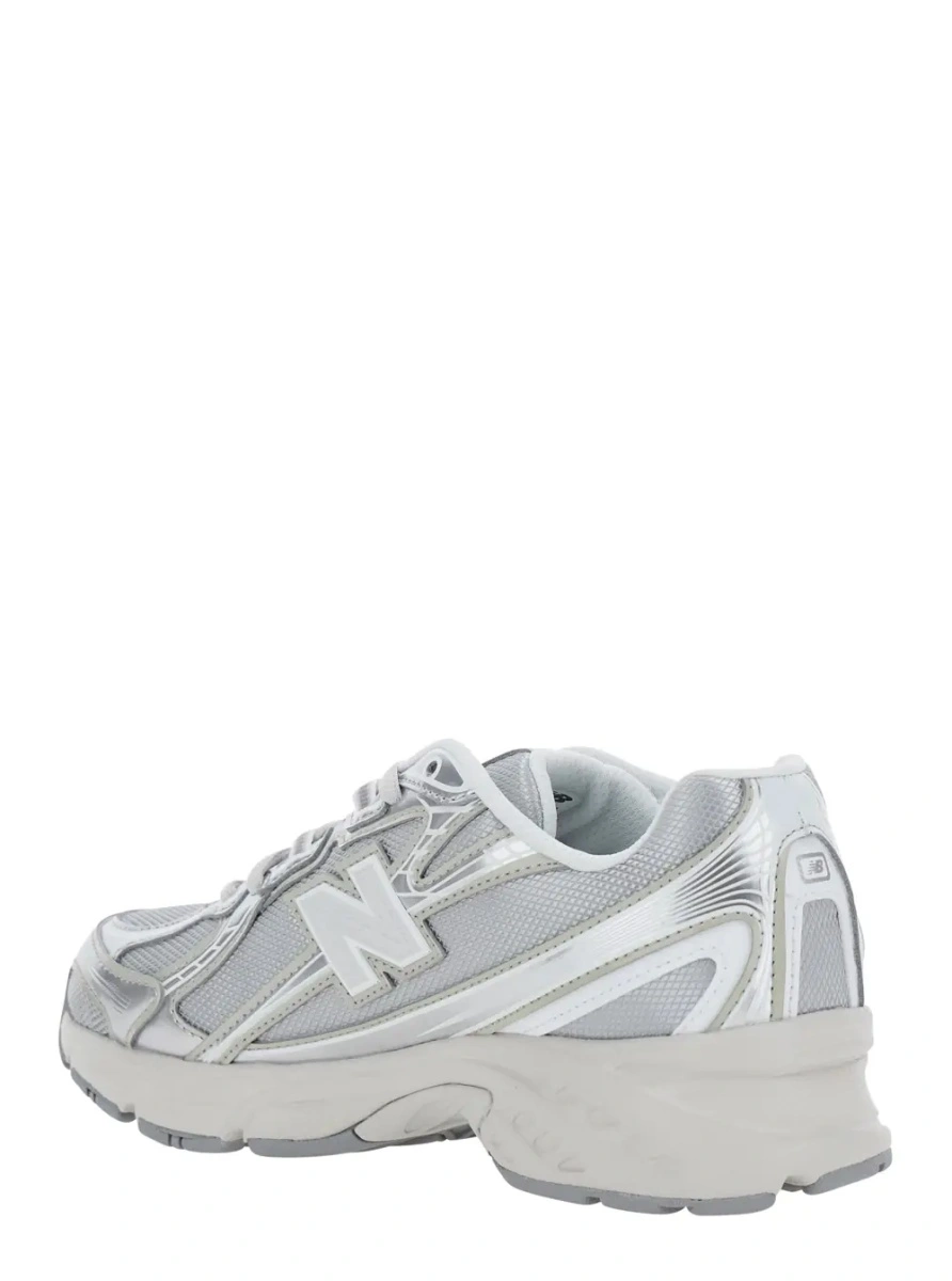 Sneakers New Balance argintii din tesatura tehnica - Img 3