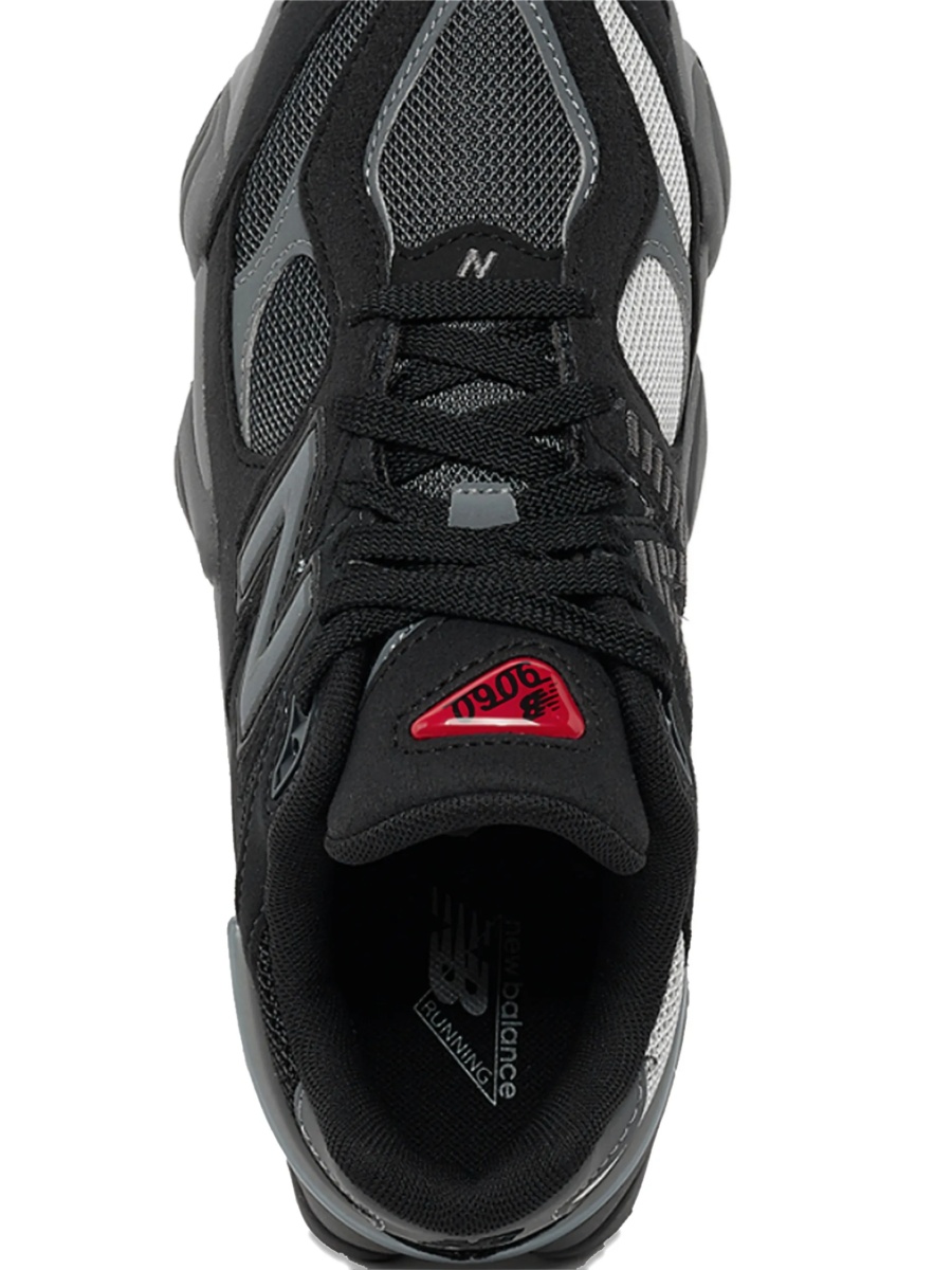 Sneakers New Balance Kids negri din piele intoarsa si plasa - Img 4