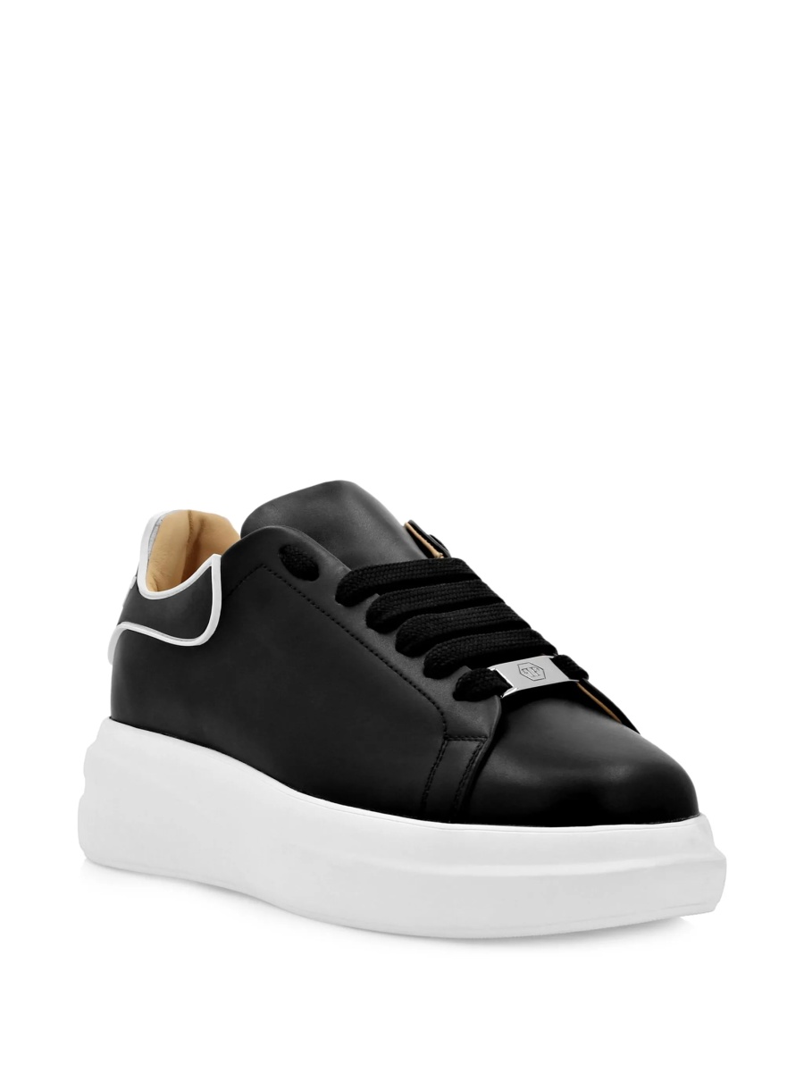 Sneakers Philipp Plein negri din piele - Img 2