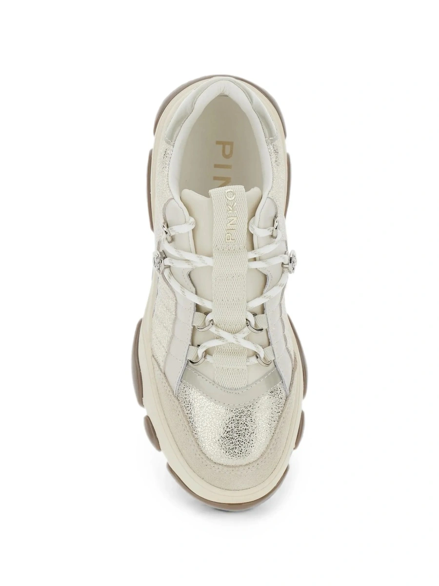 Sneakers Pinko albi din piele 'ATHENA' - Img 7