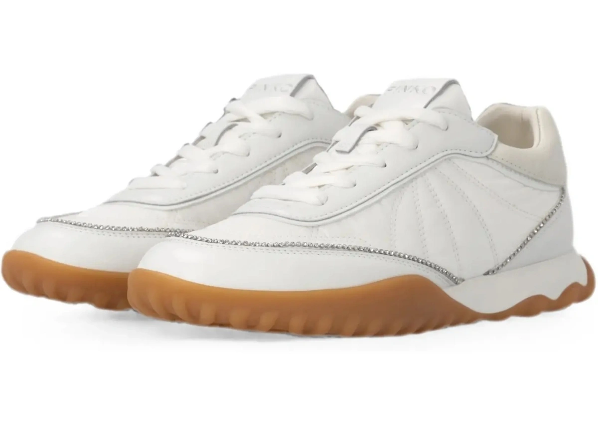 Sneakers Pinko albi din piele - Img 8