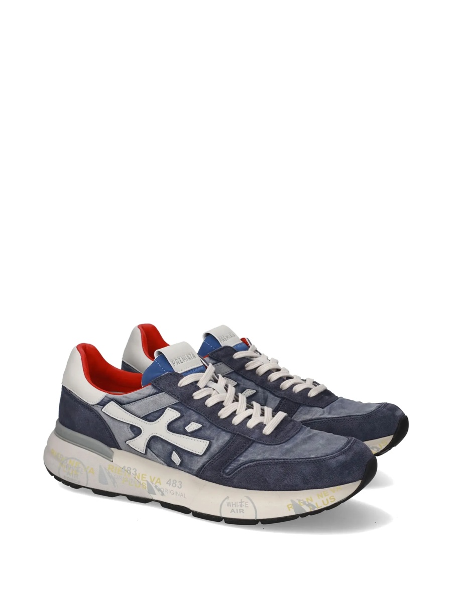 Sneakers Premiata albastri din piele si poliamida - Img 2
