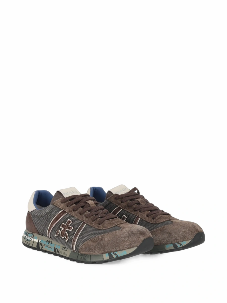 Sneakers Premiata maro din piele si poliamida - Img 2