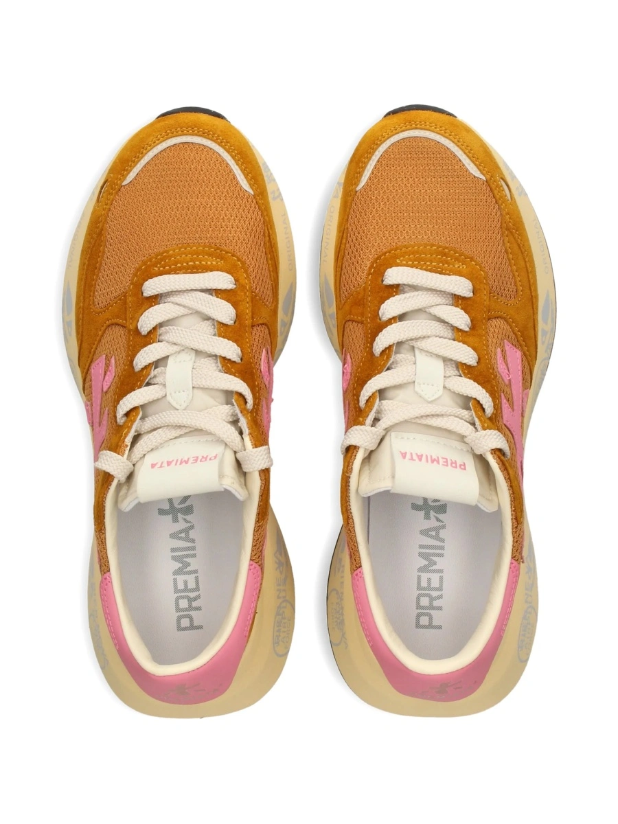 Sneakers Premiata maro din piele si poliuretan - Img 3