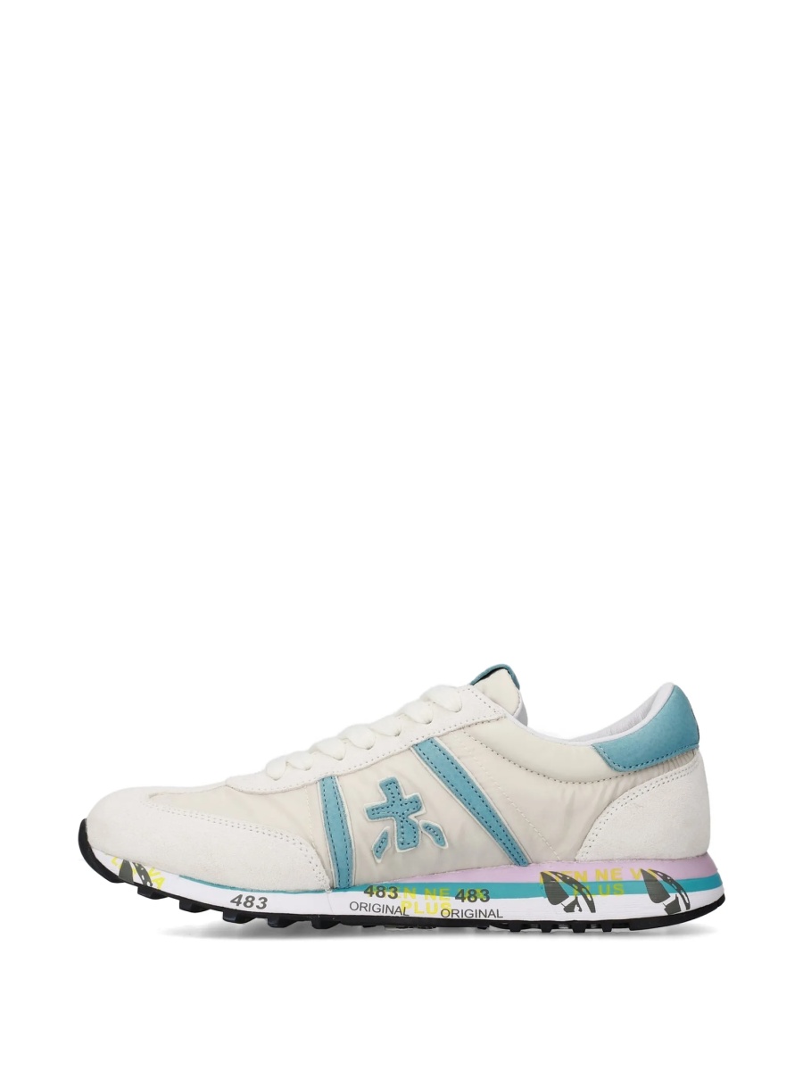 Sneakers Premiata neutri din nylon si piele - Img 5