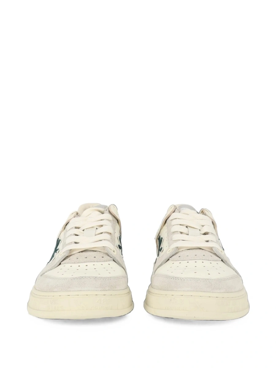 Sneakers Premiata neutri din piele si poliuretan - Img 4