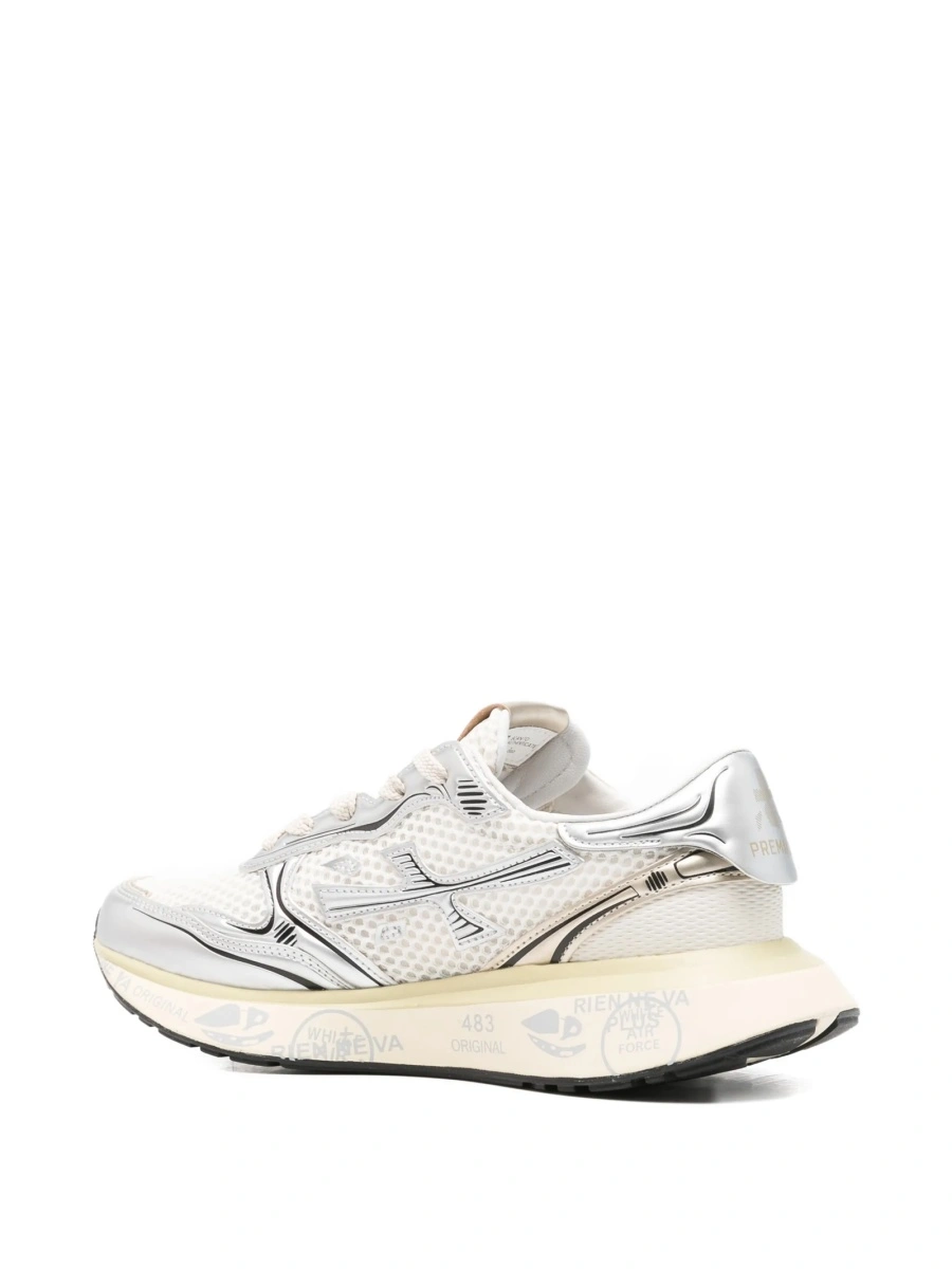 Sneakers Premiata neutri din poliuretan si material textil - Img 3