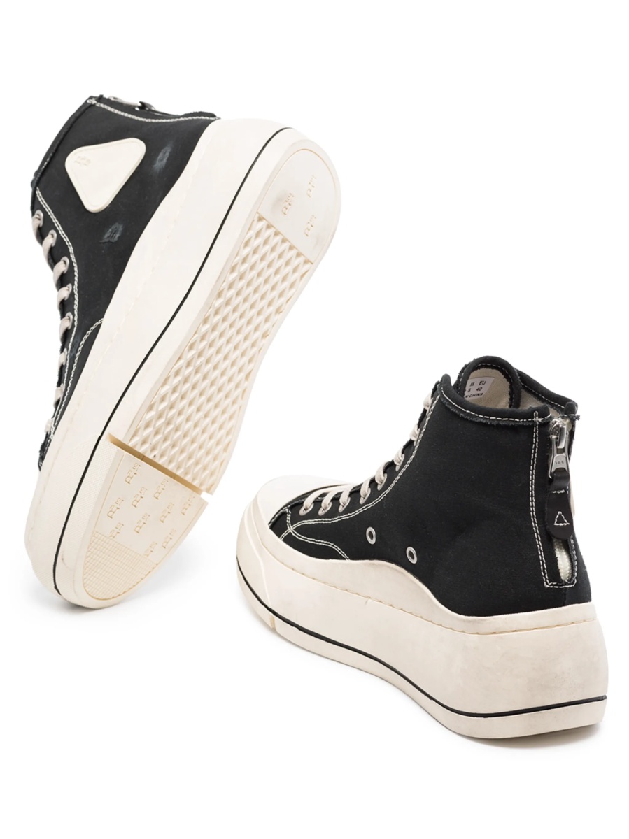 Sneakers R13 negri din material textil - Img 2