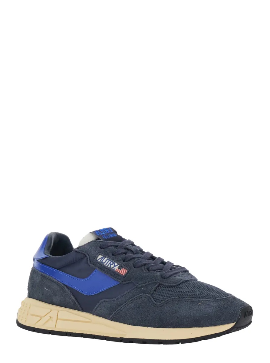Sneakers 'Reelwind' Blue sneakers with logo patch on the tongue in leather for men - Img 2